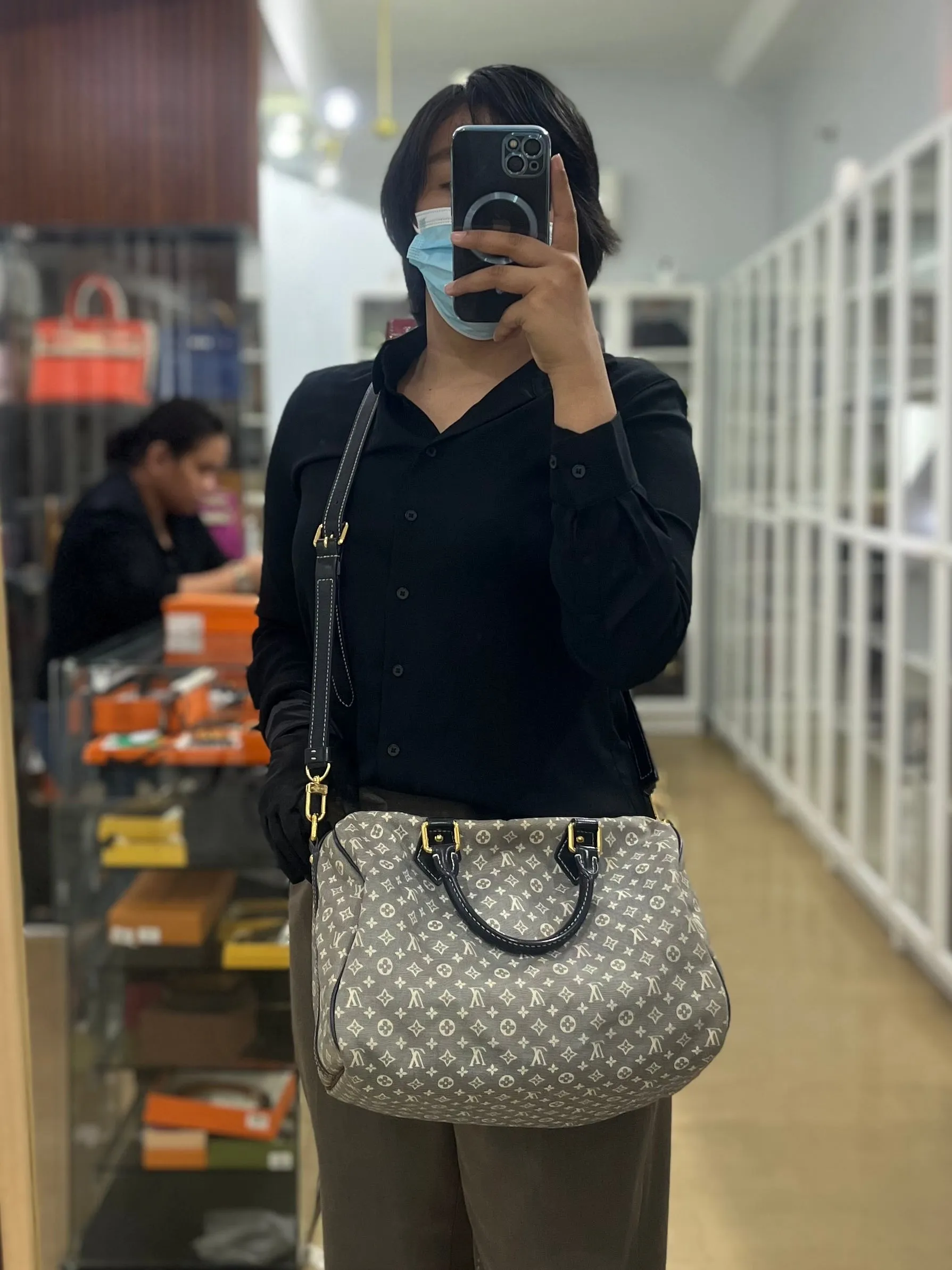 Speedy 30 Bandouliere Idylle in Monogram Denim Canvas (Date Code: MB3171)
