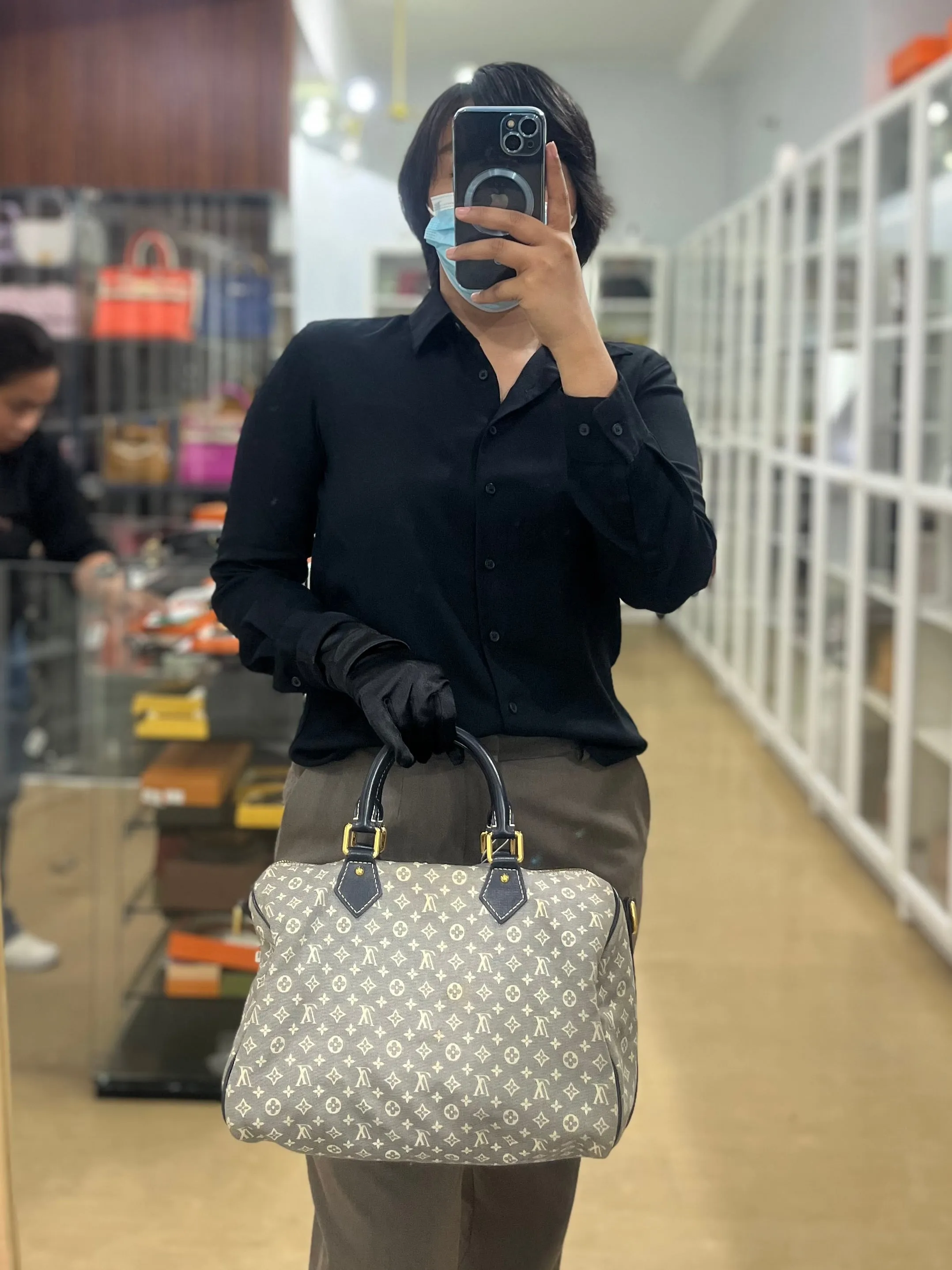 Speedy 30 Bandouliere Idylle in Monogram Denim Canvas (Date Code: MB3171)