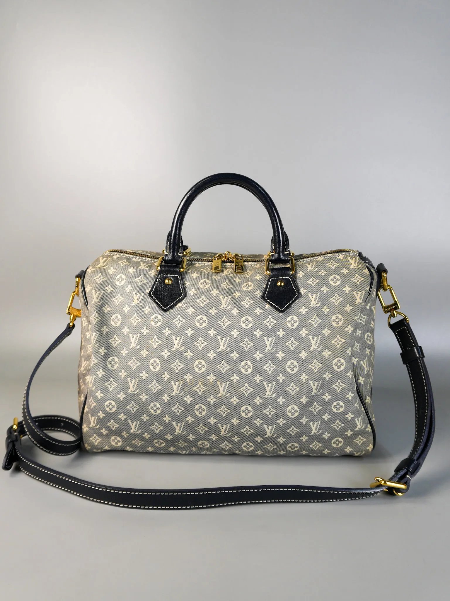 Speedy 30 Bandouliere Idylle in Monogram Denim Canvas (Date Code: MB3171)