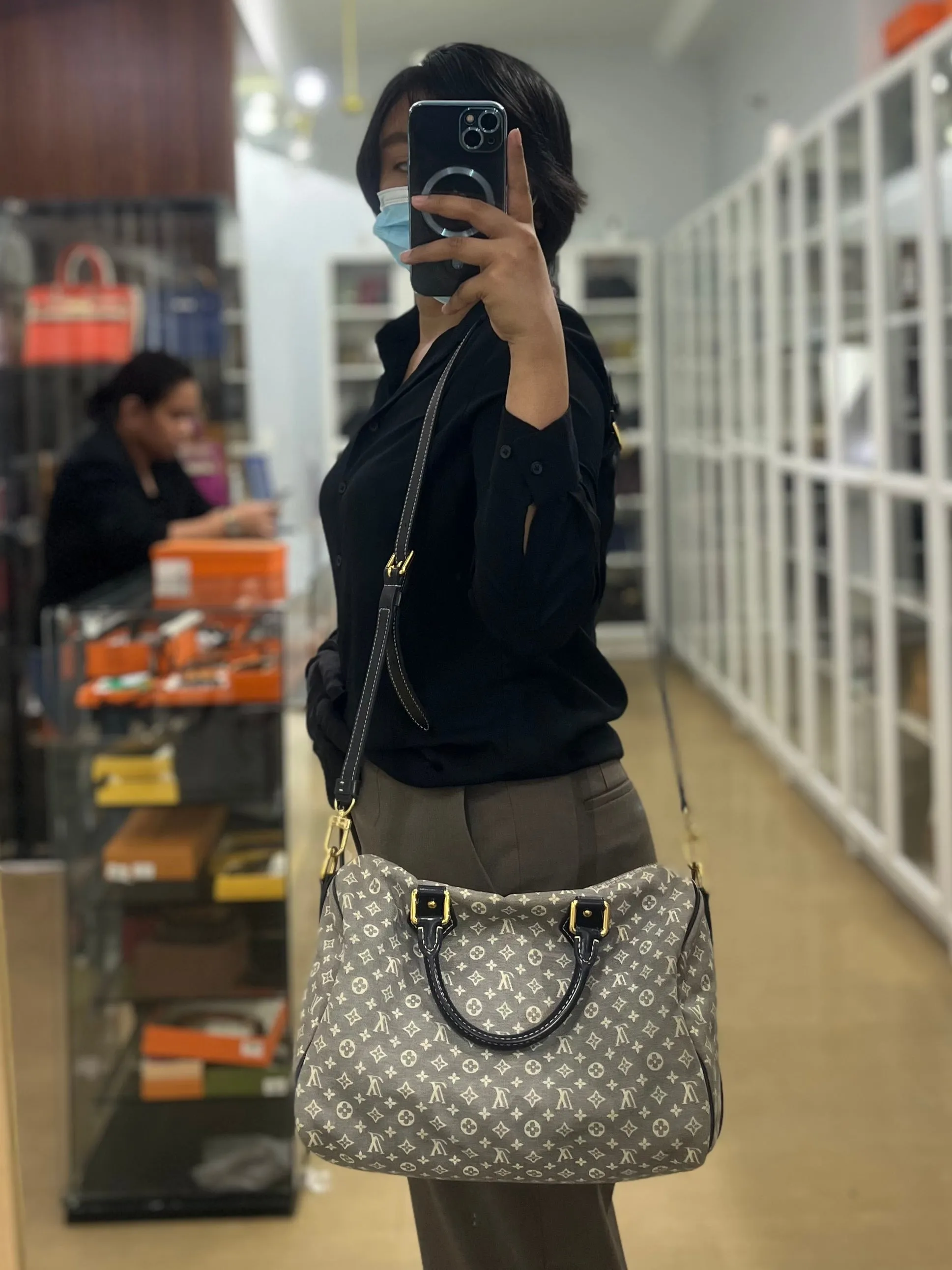 Speedy 30 Bandouliere Idylle in Monogram Denim Canvas (Date Code: MB3171)