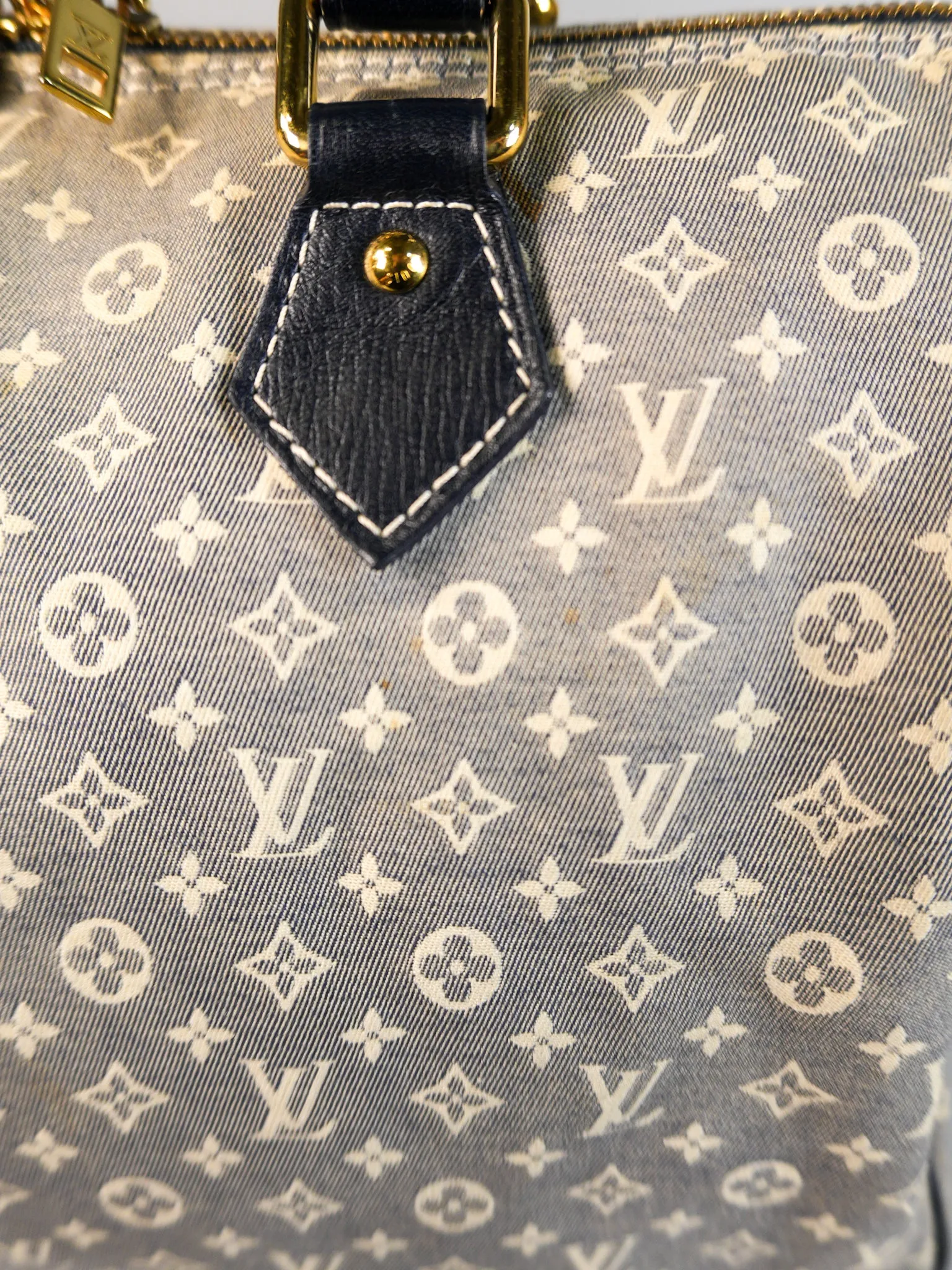 Speedy 30 Bandouliere Idylle in Monogram Denim Canvas (Date Code: MB3171)