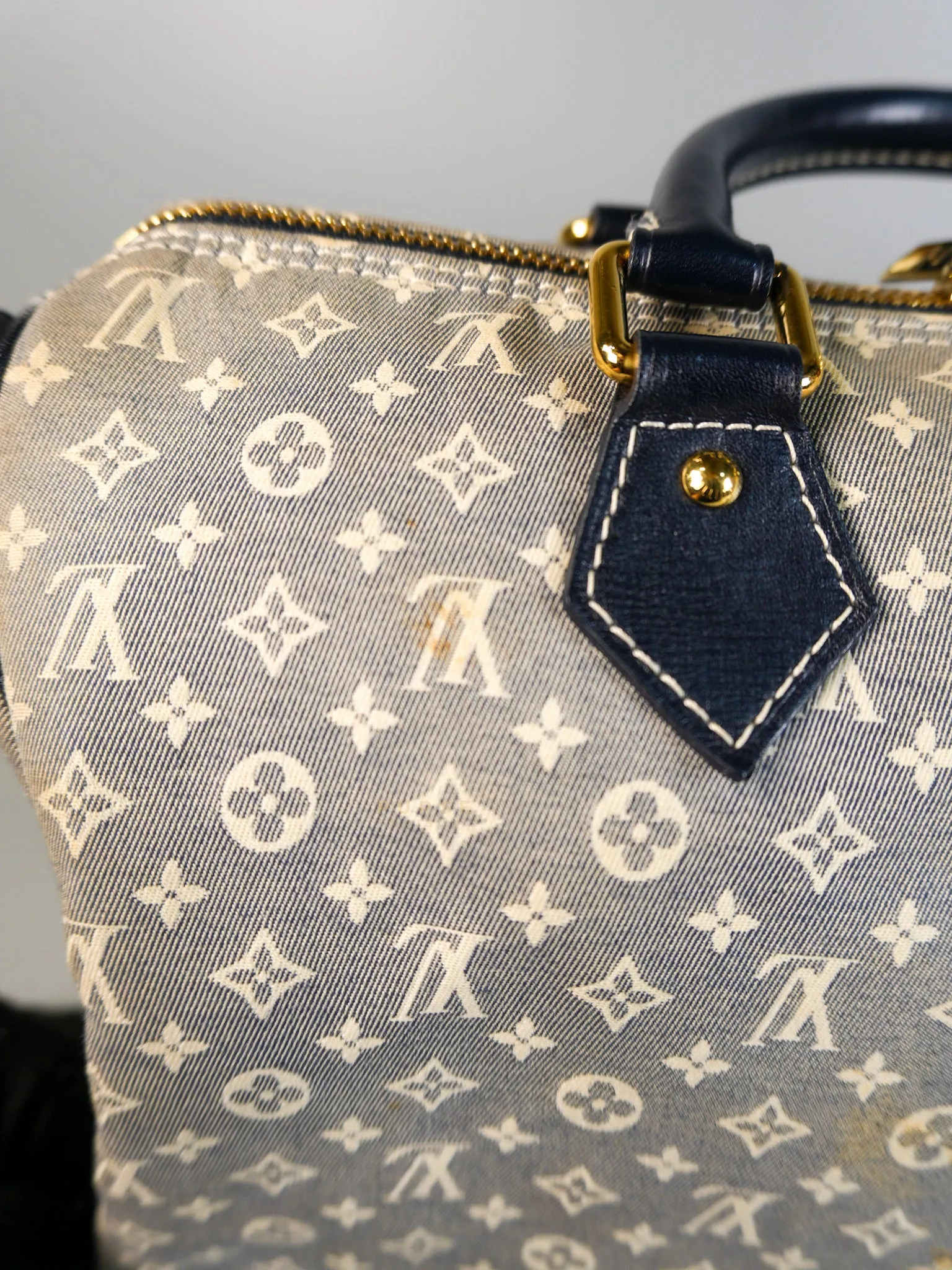 Speedy 30 Bandouliere Idylle in Monogram Denim Canvas (Date Code: MB3171)
