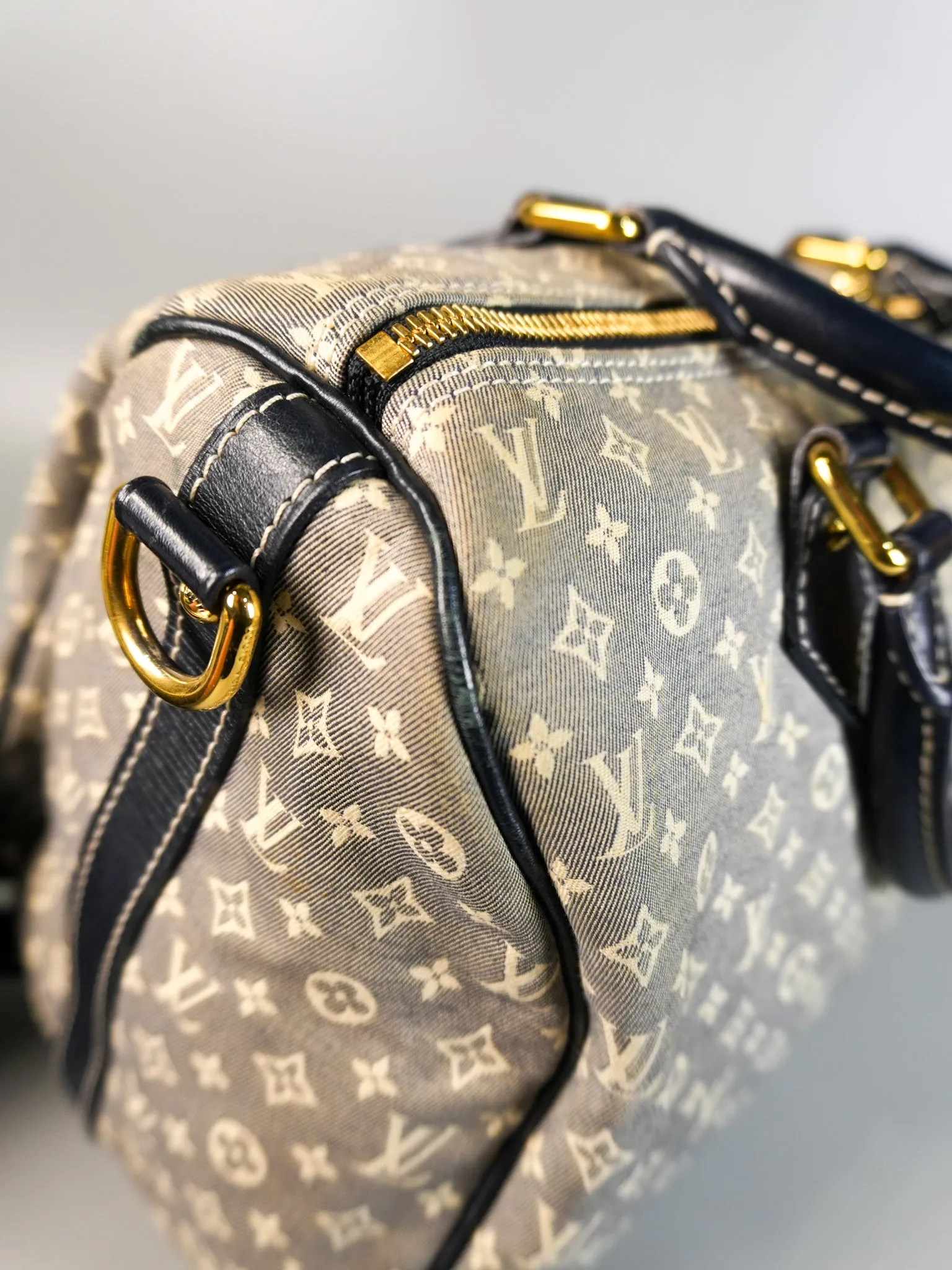 Speedy 30 Bandouliere Idylle in Monogram Denim Canvas (Date Code: MB3171)