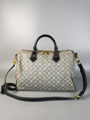Speedy 30 Bandouliere Idylle in Monogram Denim Canvas (Date Code: MB3171)
