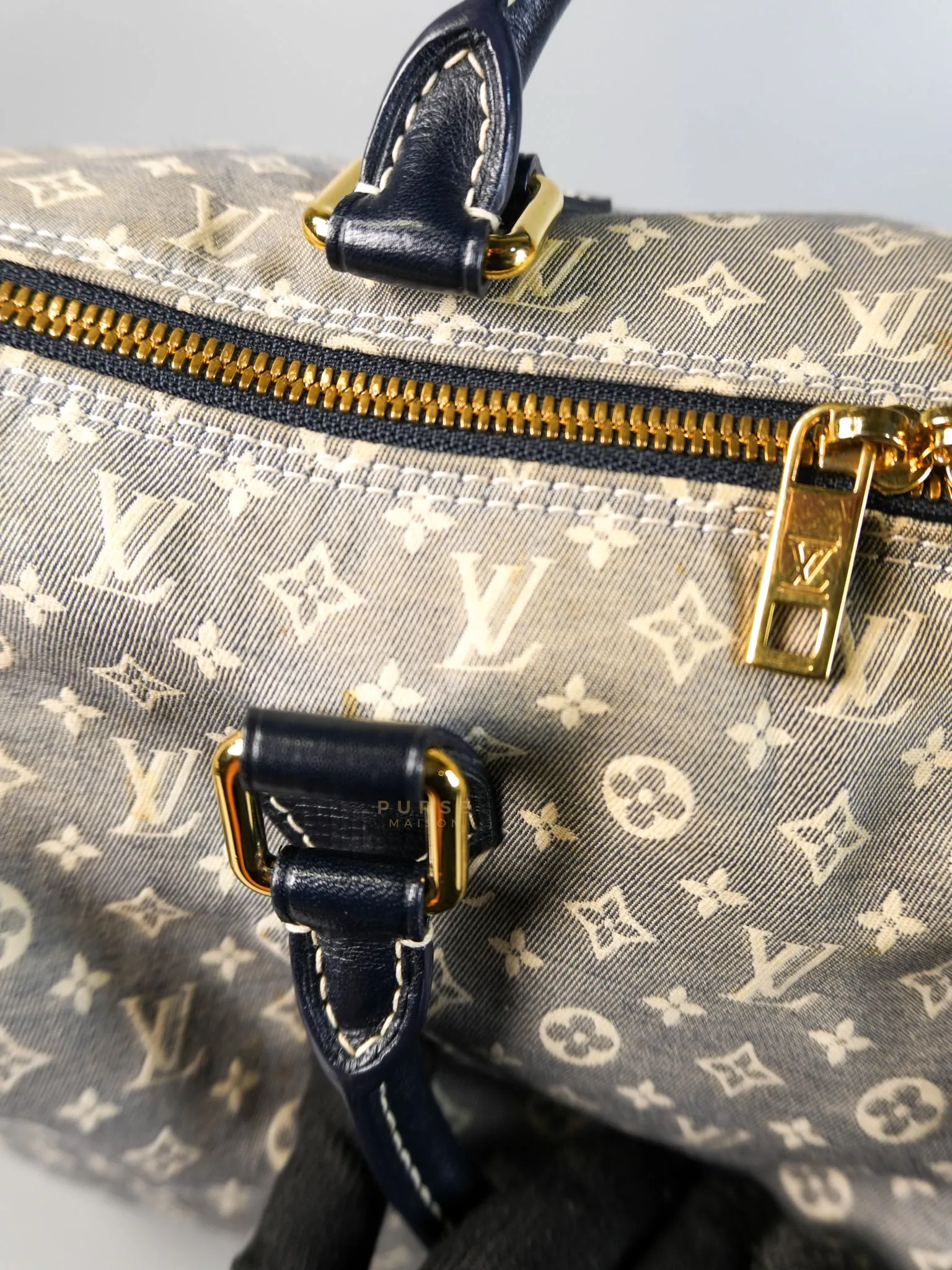 Speedy 30 Bandouliere Idylle in Monogram Denim Canvas (Date Code: MB3171)