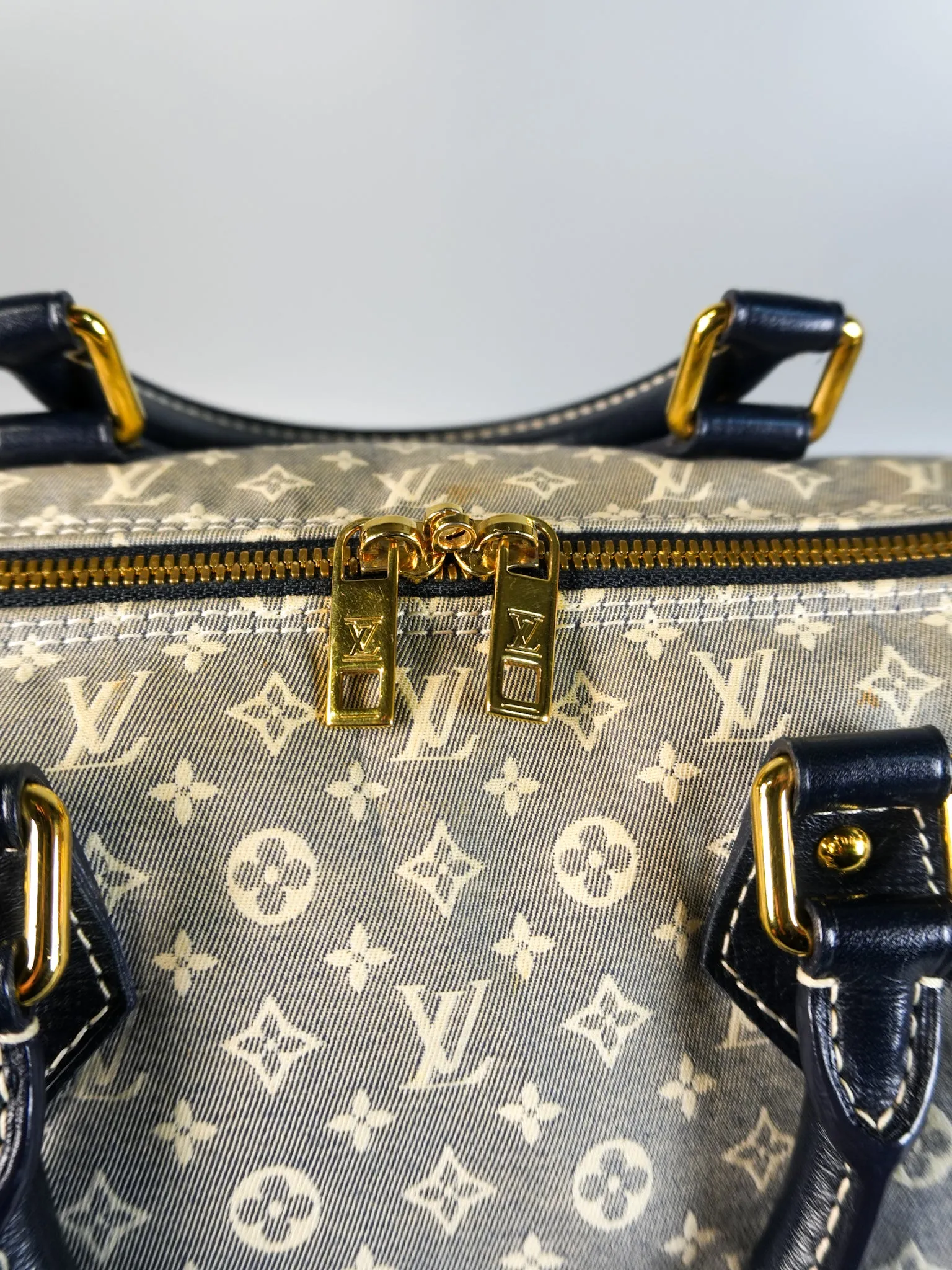 Speedy 30 Bandouliere Idylle in Monogram Denim Canvas (Date Code: MB3171)