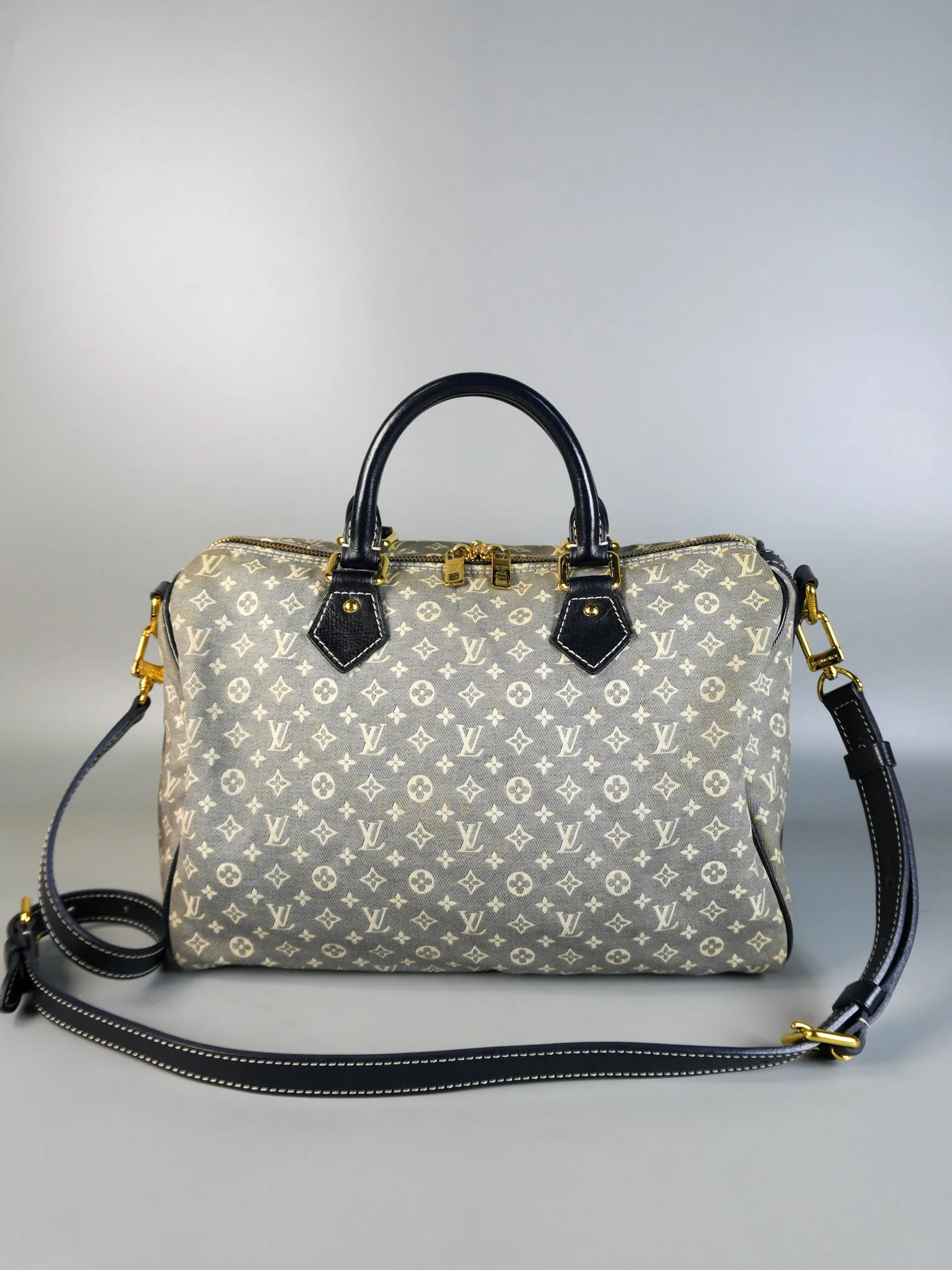 Speedy 30 Bandouliere Idylle in Monogram Denim Canvas (Date Code: MB3171)