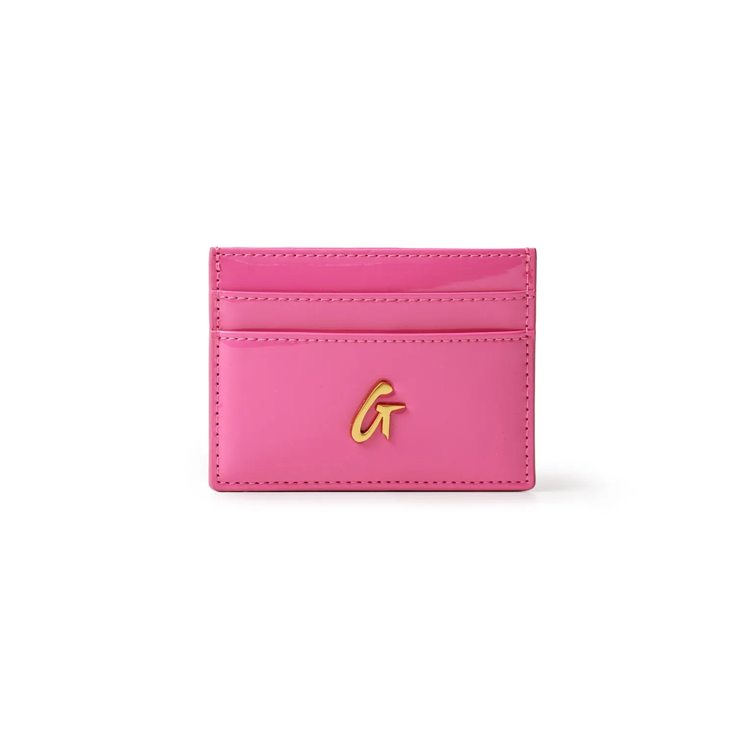 STANDARD GOLD CARD HOLDER - MIRROR HOT PINK