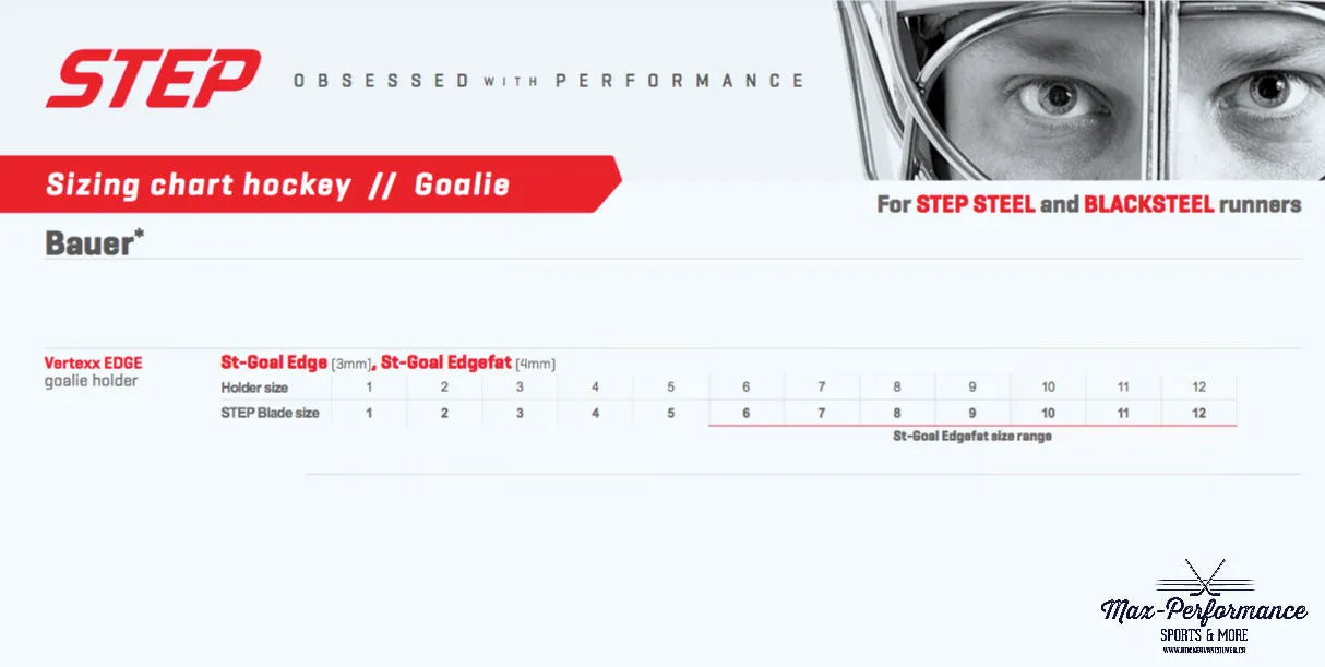 Step Steel Vertexx Edge Goalie Skate Runners