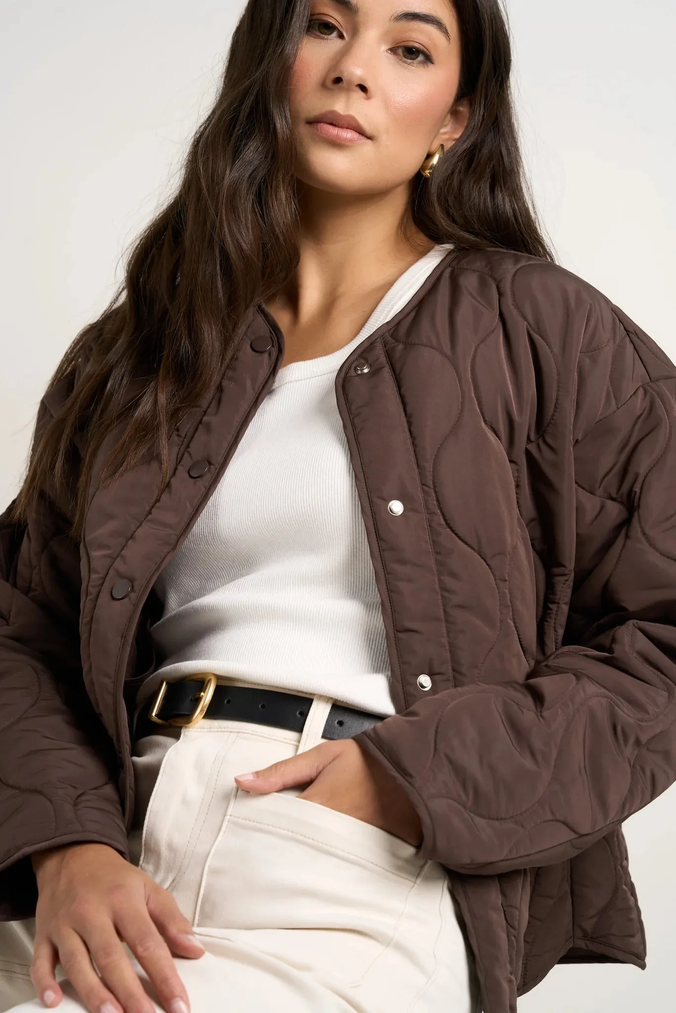 Stories Be Told Apex Collarless Puffer Jacket