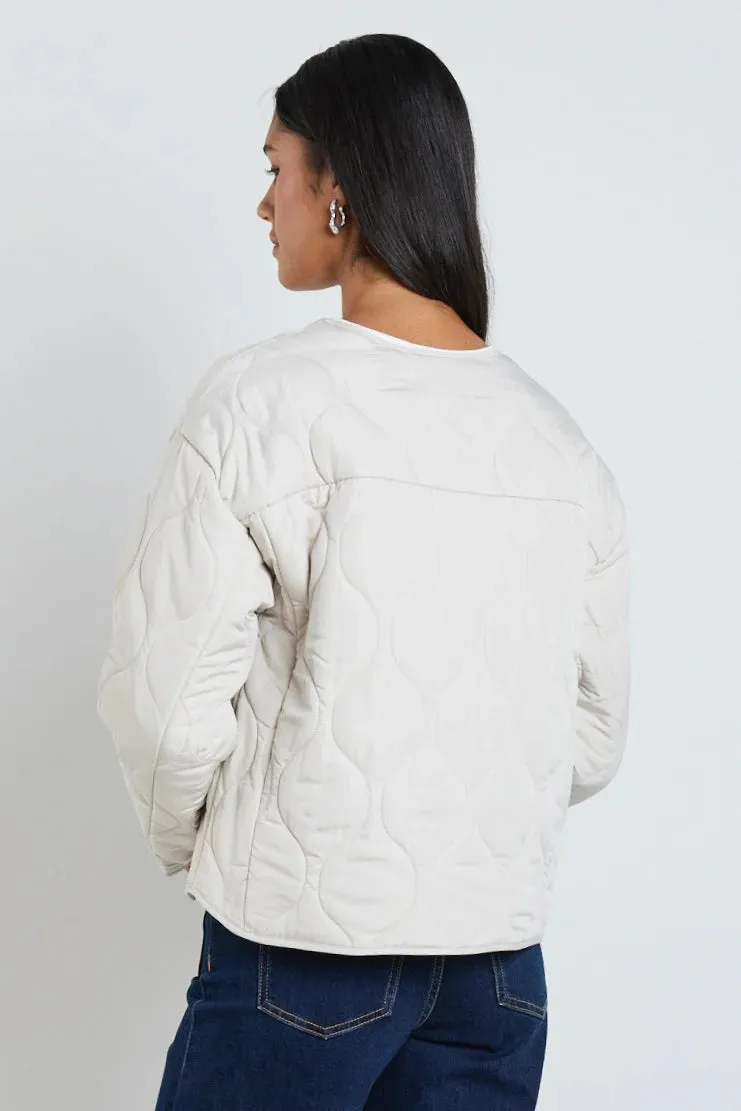 Stories Be Told Apex Collarless Puffer Jacket