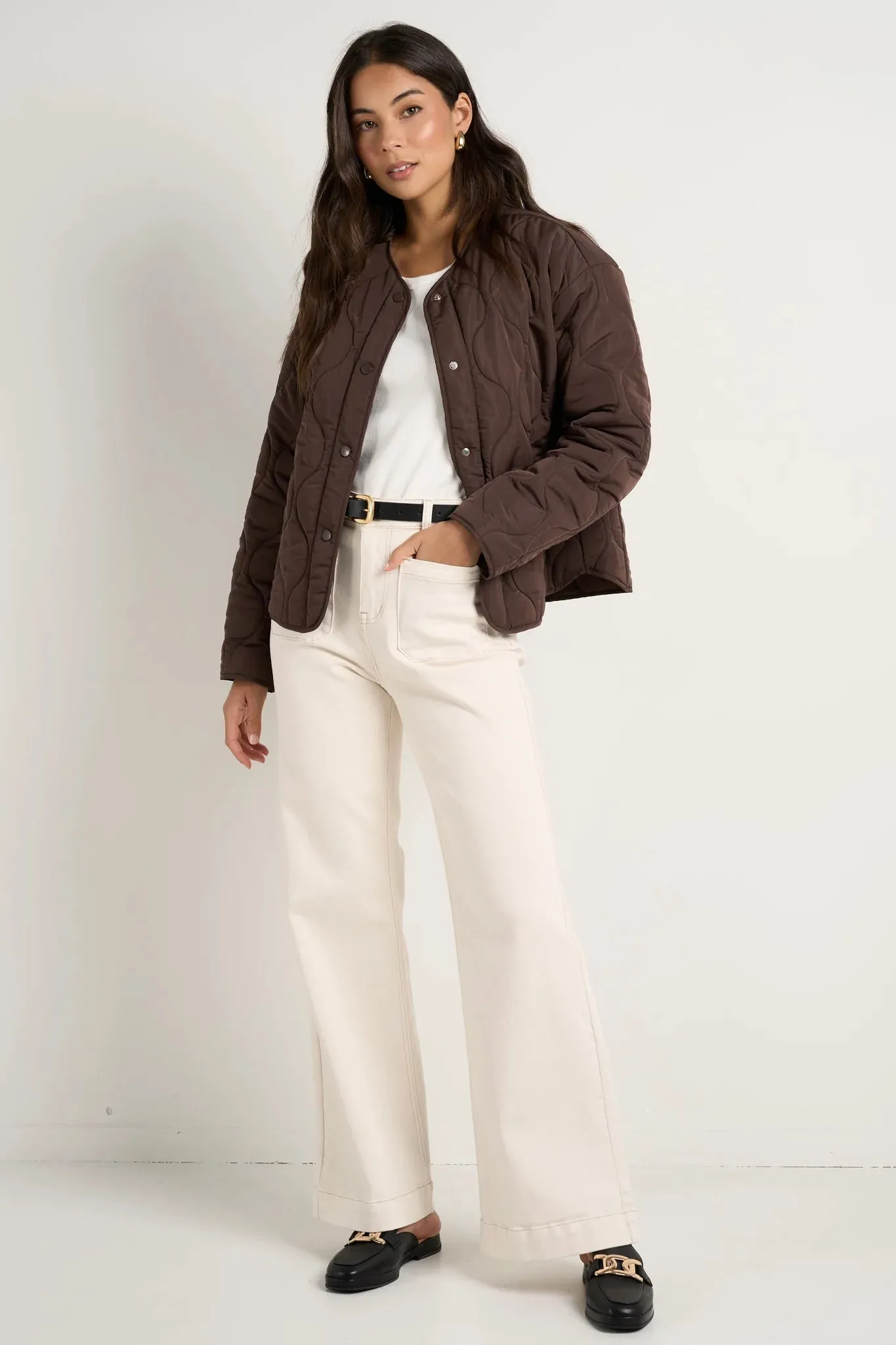 Stories Be Told Apex Collarless Puffer Jacket