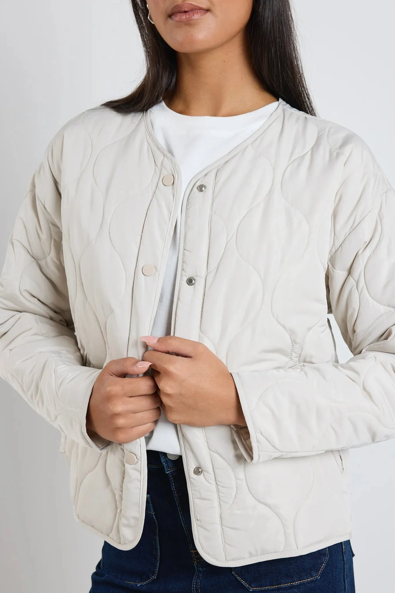 Stories Be Told Apex Collarless Puffer Jacket