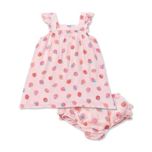Strawberry Dress   Bloomer Set