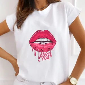 Style D : Accept My Love Female White T-Shirt
