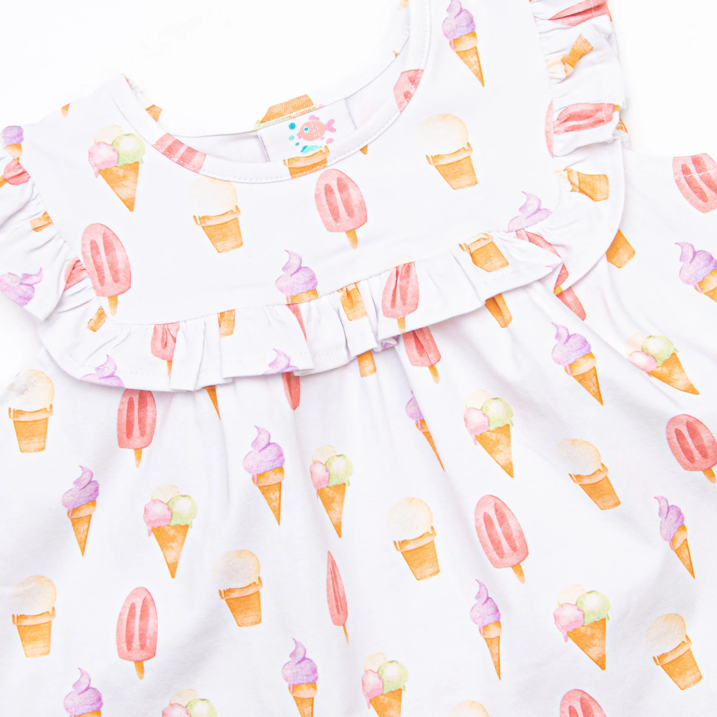 Summer Sweets Diaper Set, White