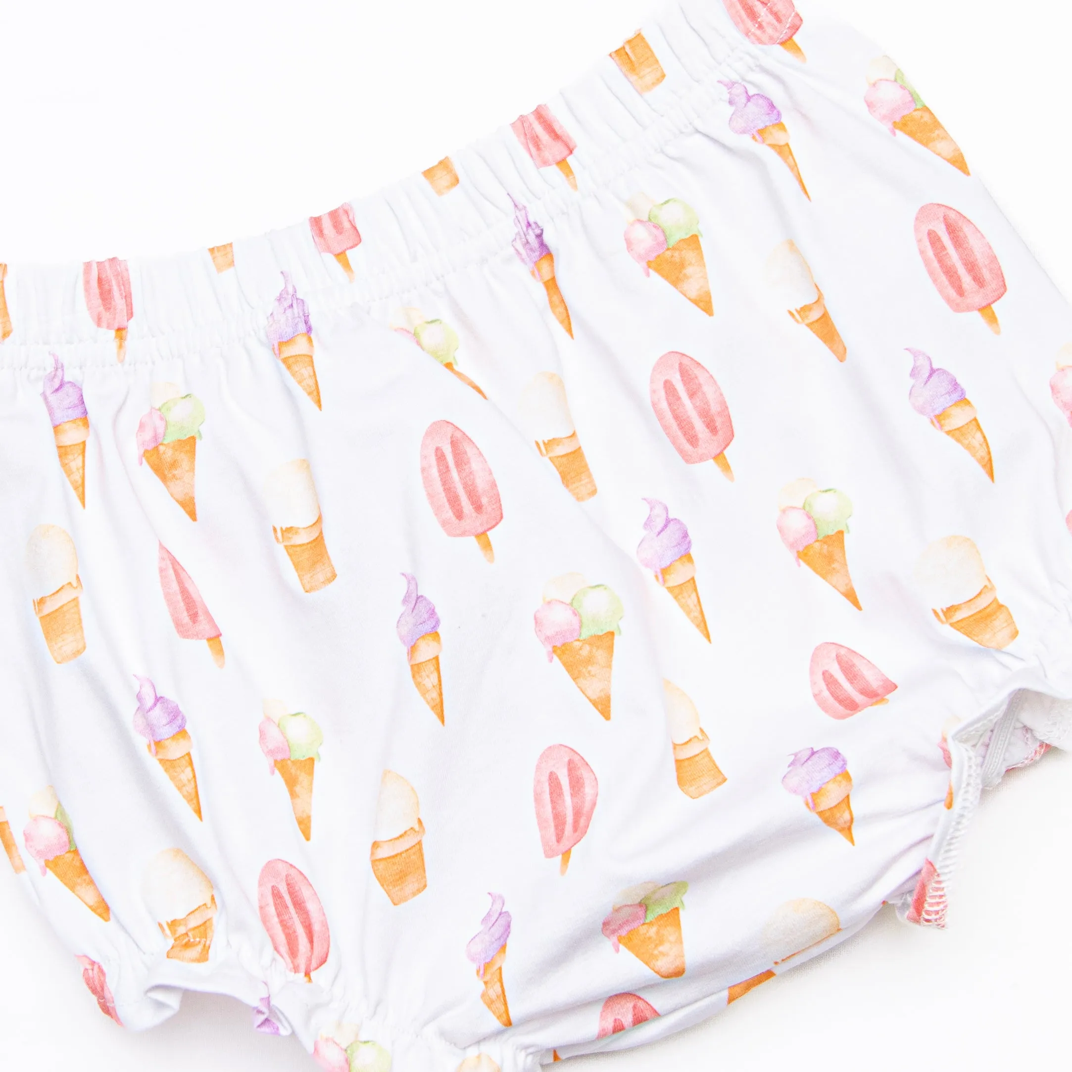 Summer Sweets Diaper Set, White