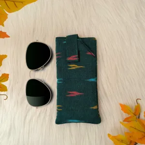 Sunglass Pouch Bottle Green with Multi Colour
