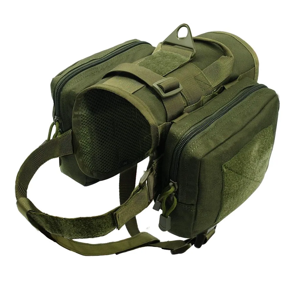 Tactical Dog Harness With Detachable Utility Pouches