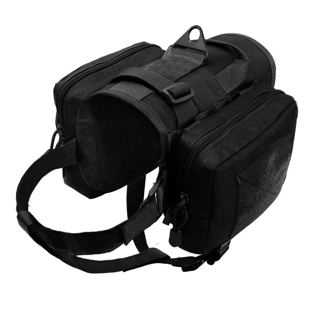 Tactical Dog Harness With Detachable Utility Pouches