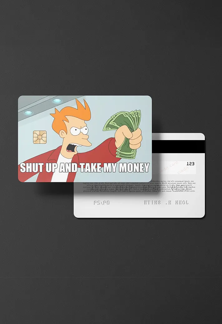 Take My Money credit card skin