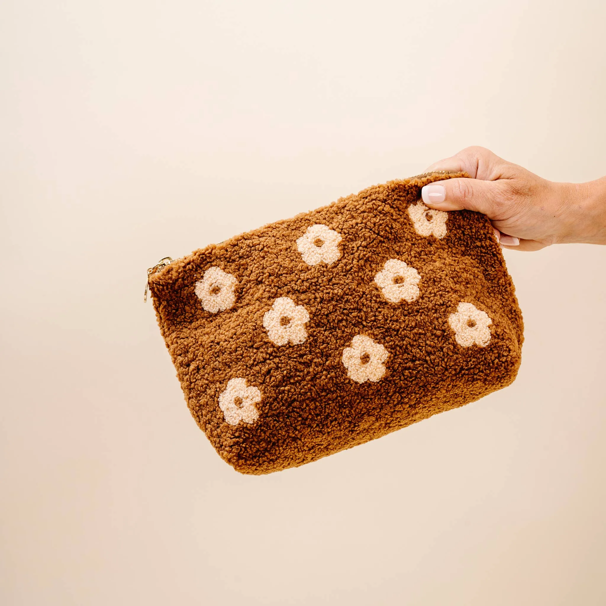 Teddy Pouch - Brown Flower