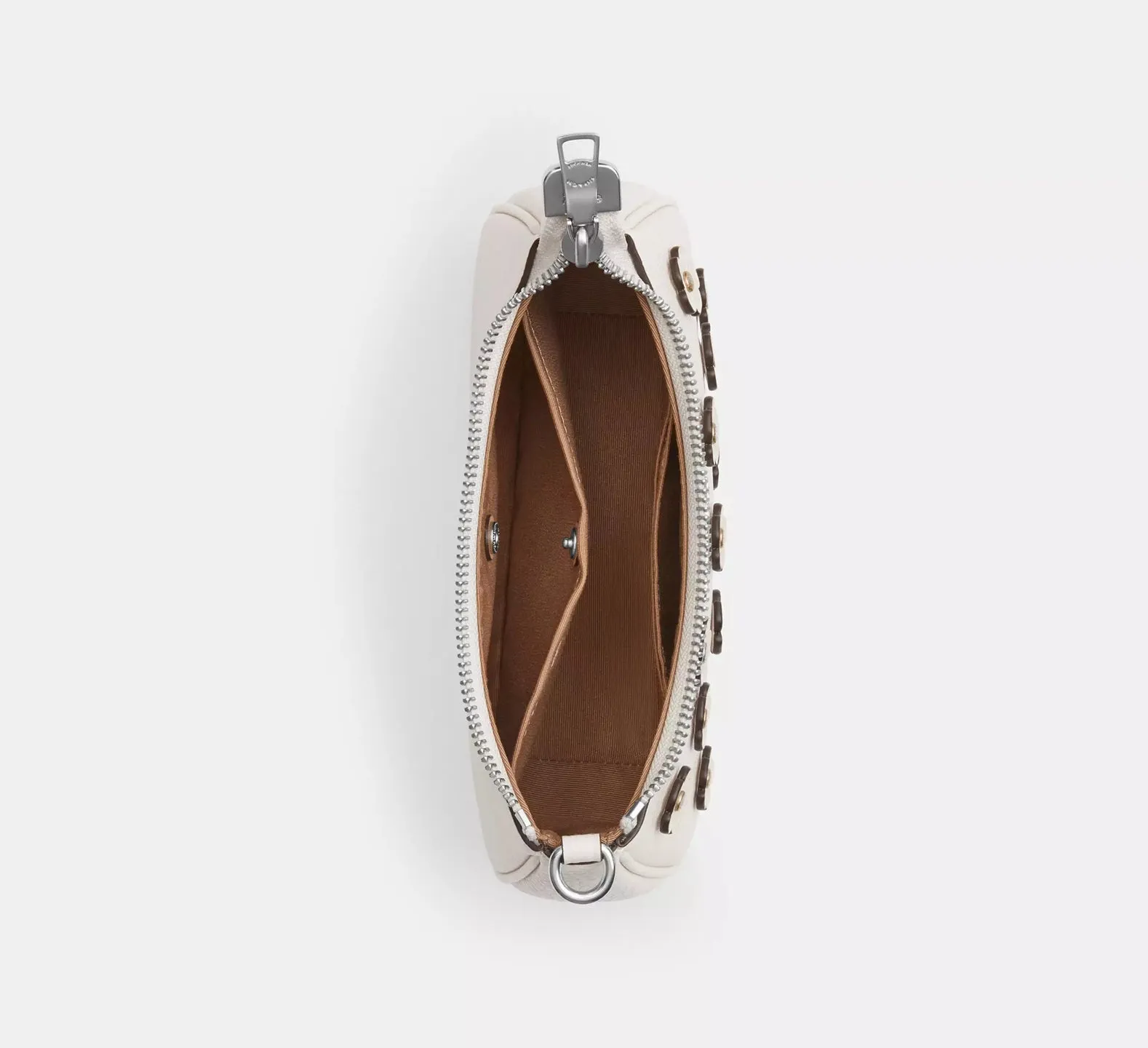 Teri Mini Crossbody Bag With Floral Applique Chalk Coach