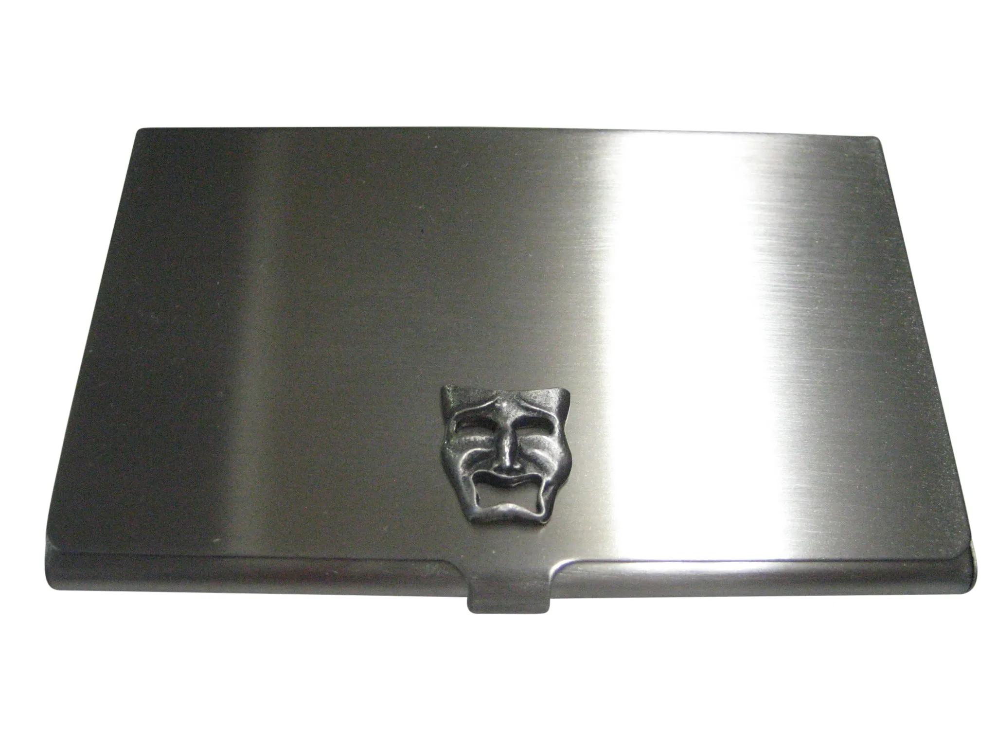 Textured Drama Sad Mask Business Card Holder