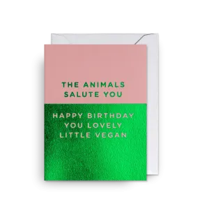 The Animals Salute You, Happy Birthday - Mini Card