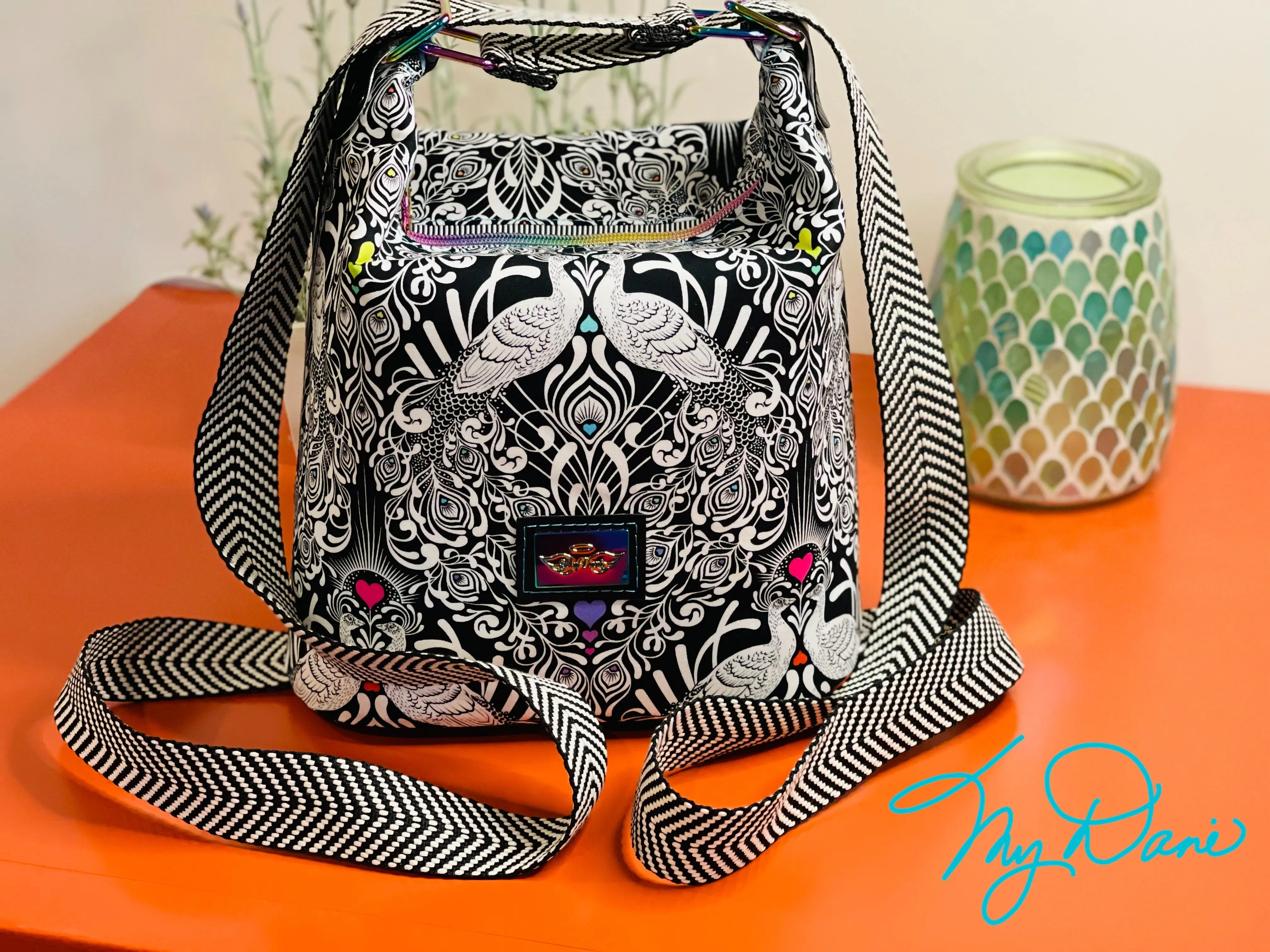 The Mini Krystal Convertible Handbag in Tula Peacock