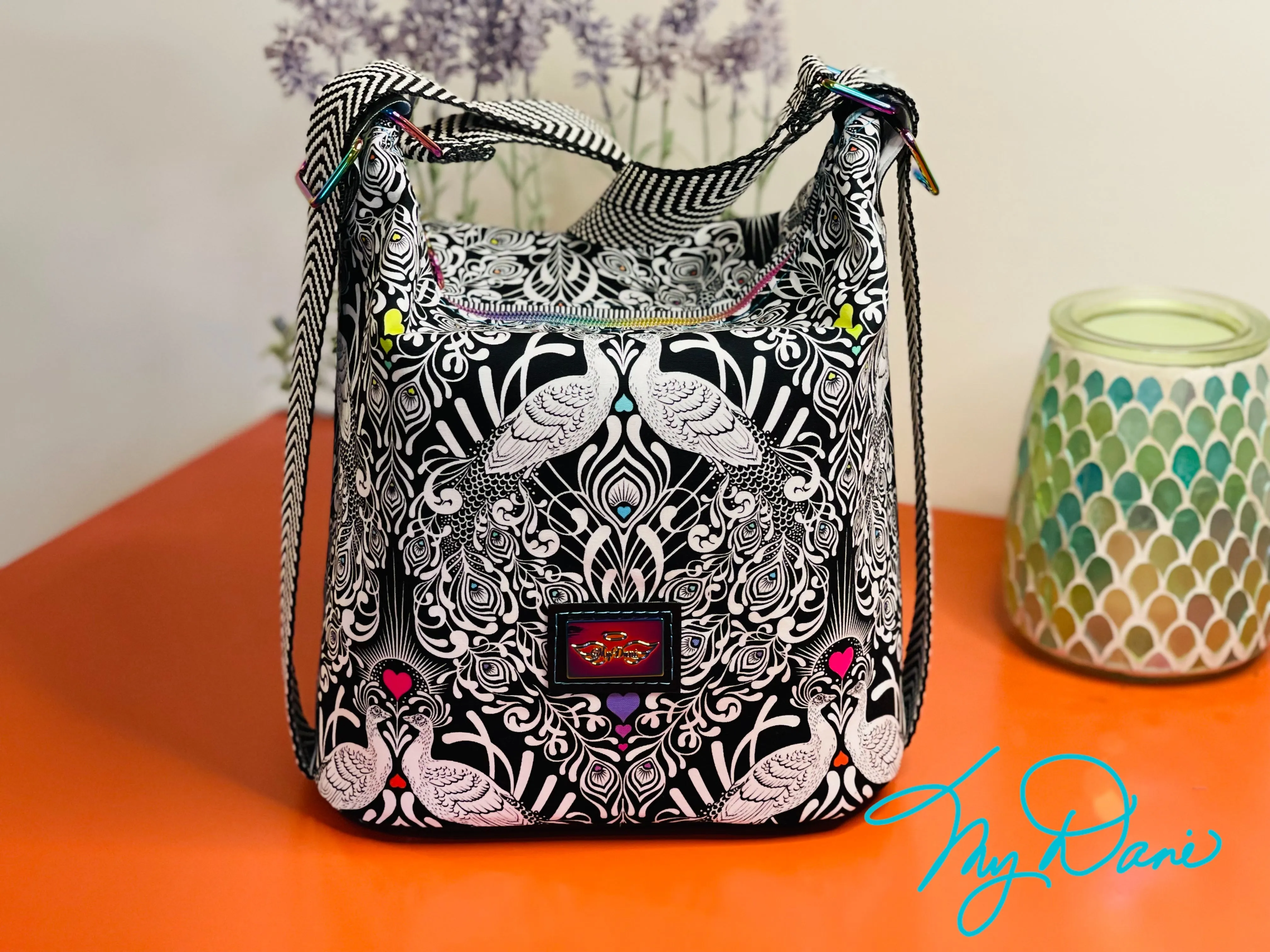 The Mini Krystal Convertible Handbag in Tula Peacock