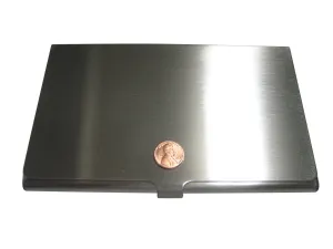 Tiny One Cent Penny Coin Business Card Holder