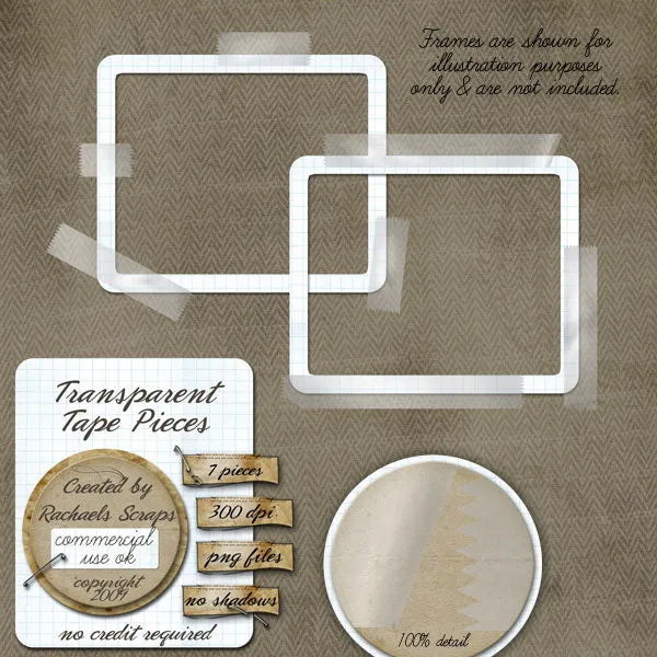 Transparent Tape Pieces