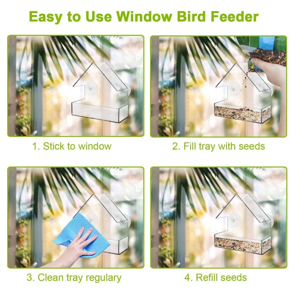 Transparent Window Bird Feeder