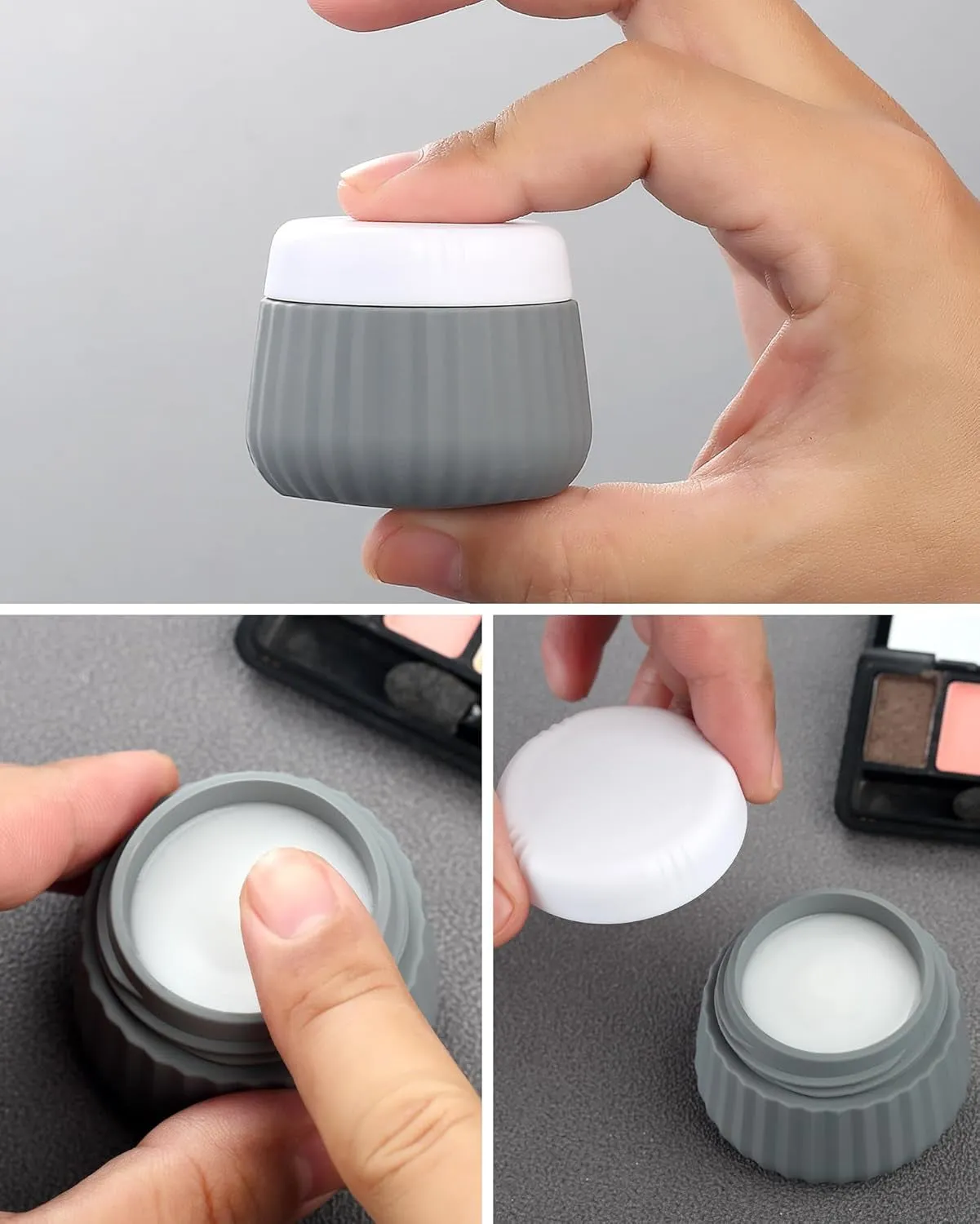 Travel Bottles for Toiletries 8 Pack, Tsa Approved Travel Size Toiletries 3 Oz, Travel Containers for Toiletries, with Clear Bag, Leak Proof Silicone Squeezable Travel Essentials Creams Jars