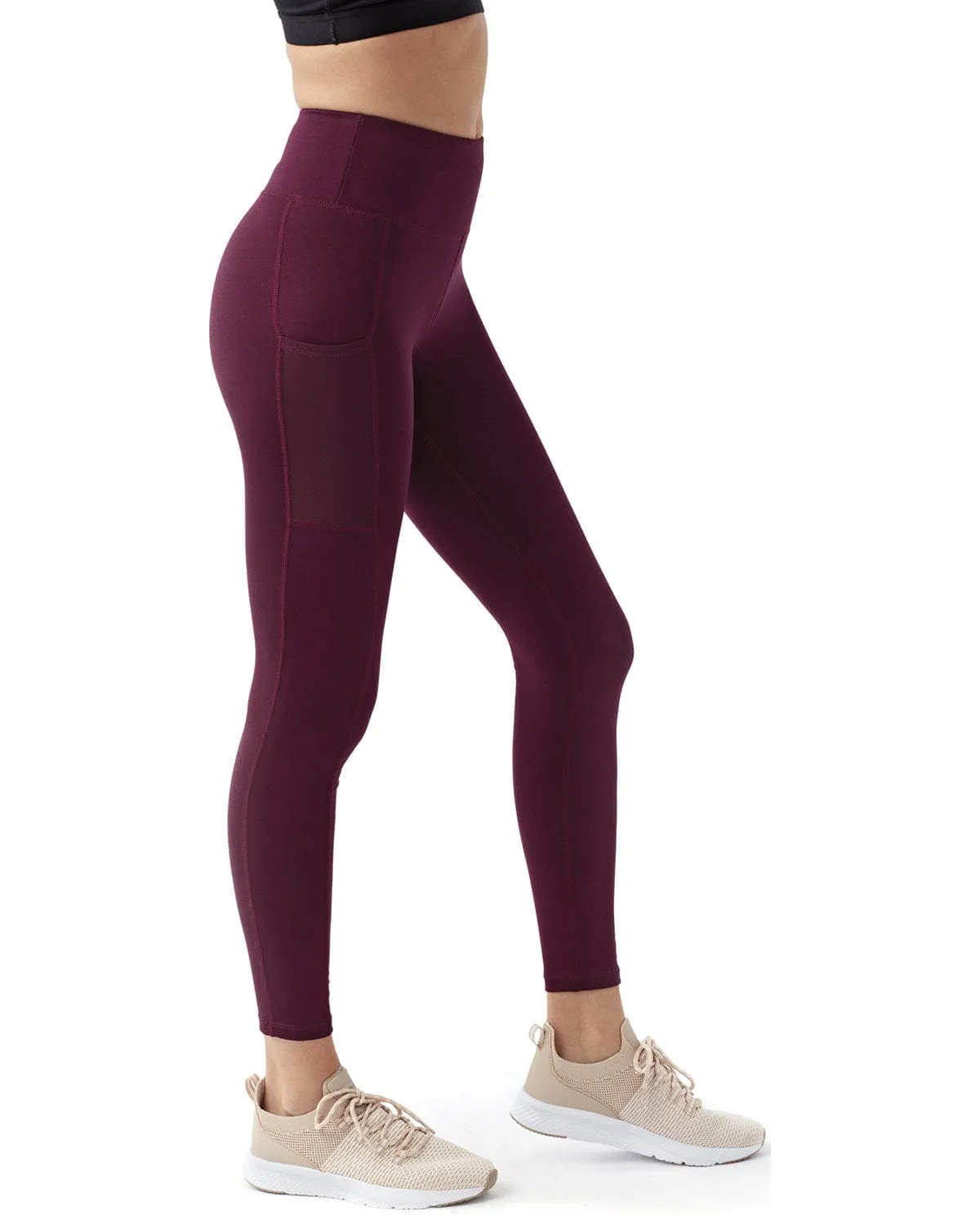 TriDri Ladie's Mesh Pocket Danica Leggings | Mulberry