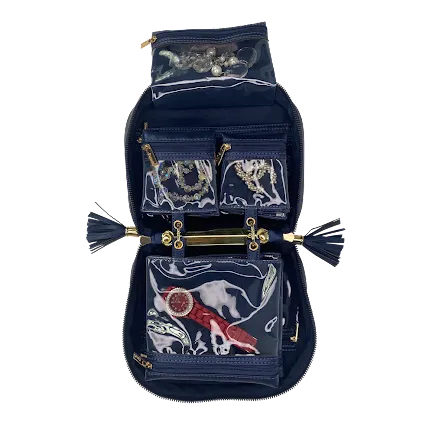 Trinity Jewelry Case - Navy