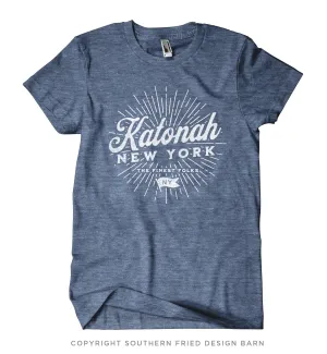 Unisex Katonah NY Finest Folks Tee Light Blue