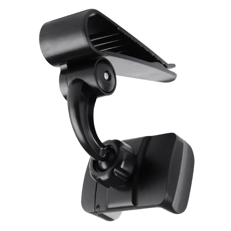Universal 360 Car Clip Sun Visor Cell Phone Holder Mount Stand GPS Holder in Car Mobile Clip black