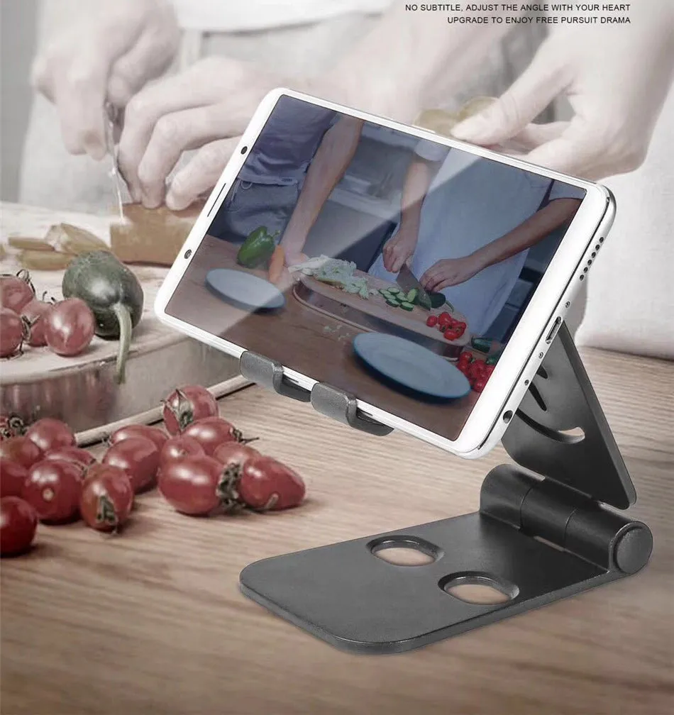 Universal Foldable Desktop Desk Stand Holder Mount for Cell Phone Tablet Pad blue