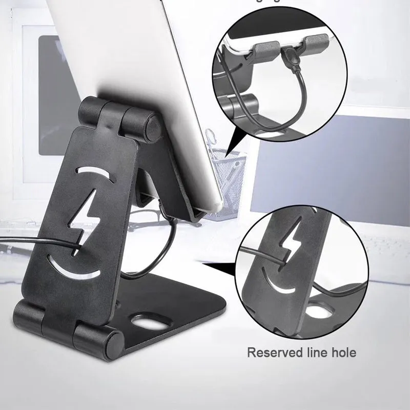 Universal Foldable Desktop Desk Stand Holder Mount for Cell Phone Tablet Pad blue