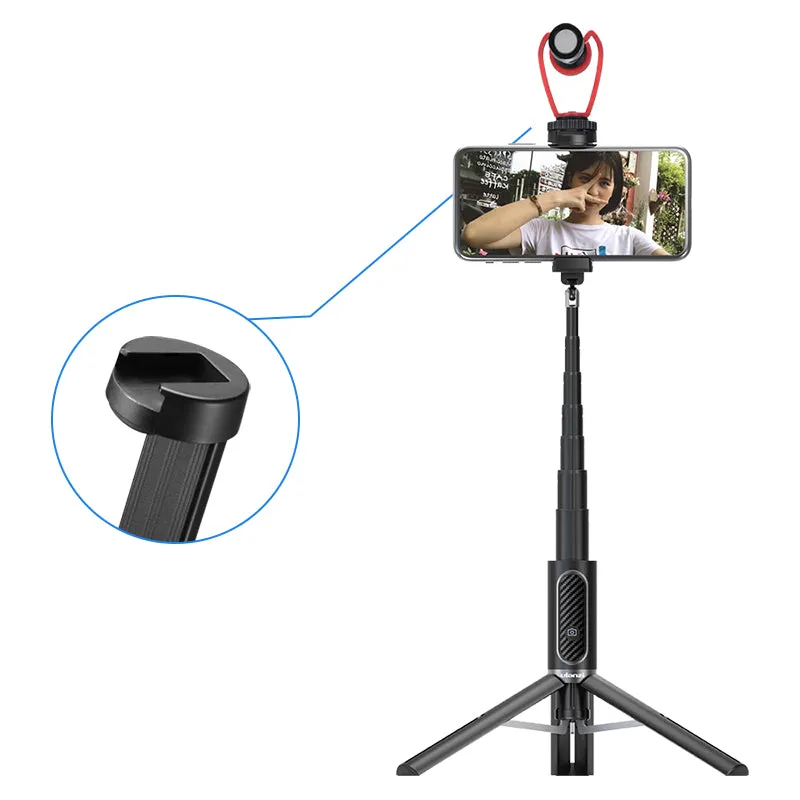 Universal Plastic Extension Bluetooth Plastic Selfie Stick for Huawei Xiaomi Smart Phone black