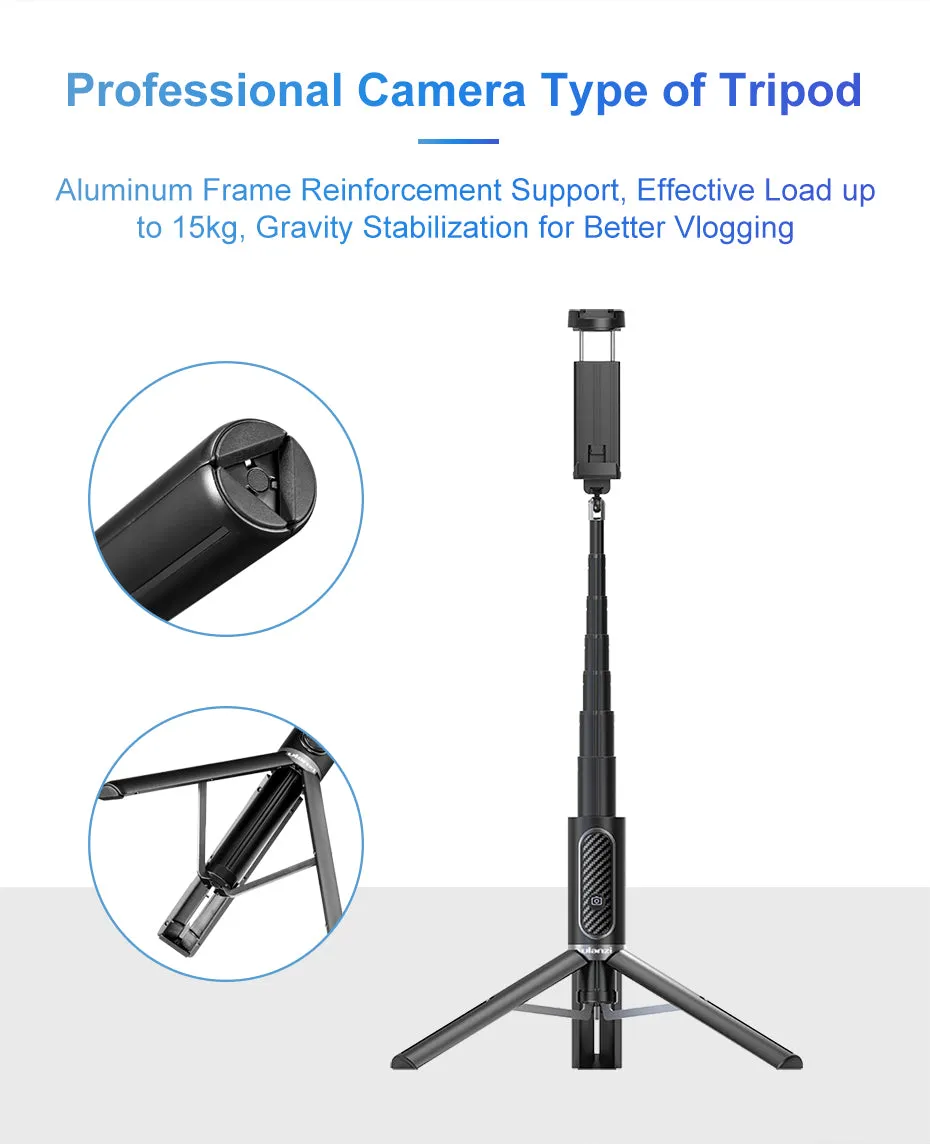 Universal Plastic Extension Bluetooth Plastic Selfie Stick for Huawei Xiaomi Smart Phone black