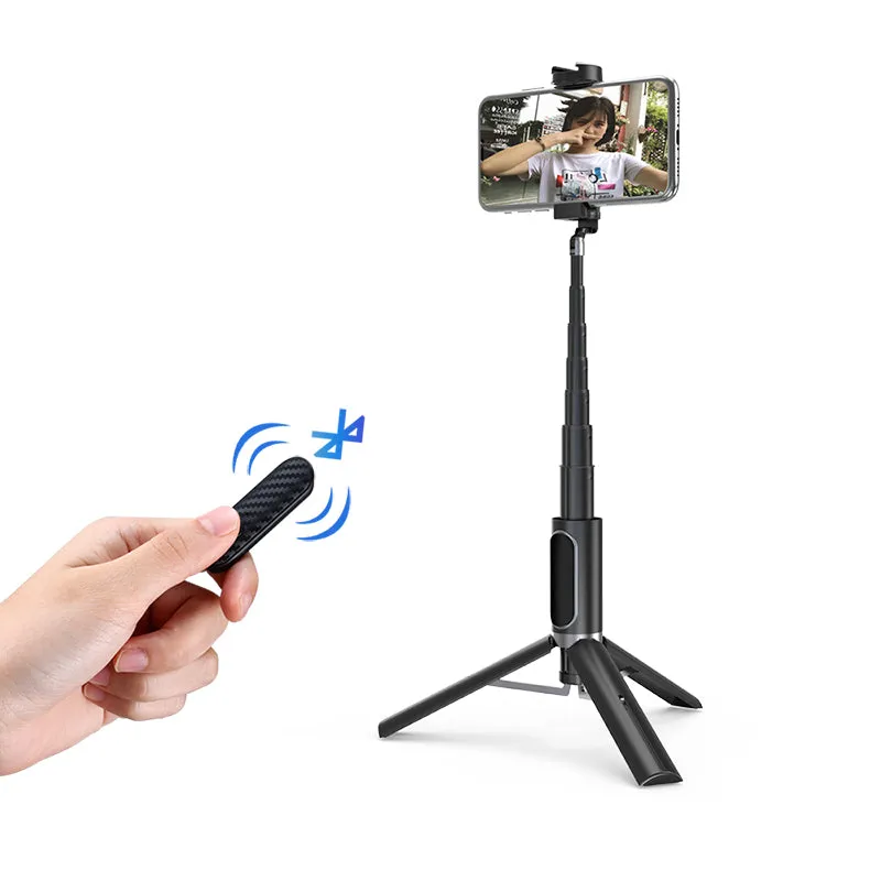 Universal Plastic Extension Bluetooth Plastic Selfie Stick for Huawei Xiaomi Smart Phone black