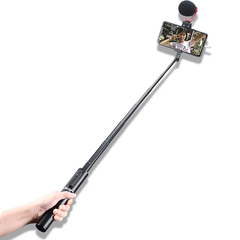 Universal Plastic Extension Bluetooth Plastic Selfie Stick for Huawei Xiaomi Smart Phone black
