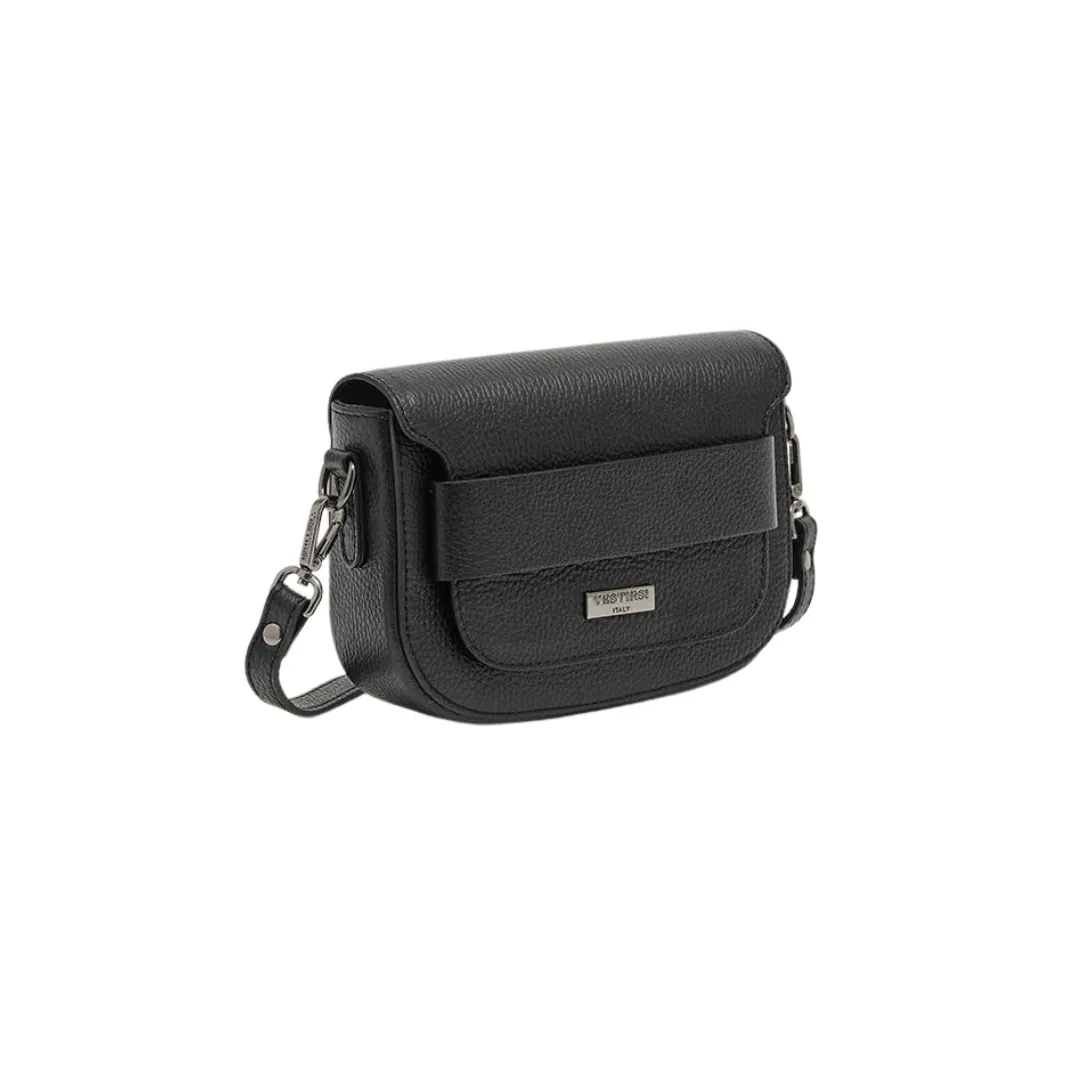 Vestirsi Zoe Black Crossbody Saddle Bag