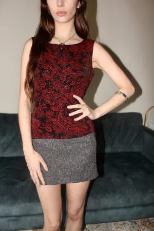 Vintage 90s Patterned Knit Tank (M)