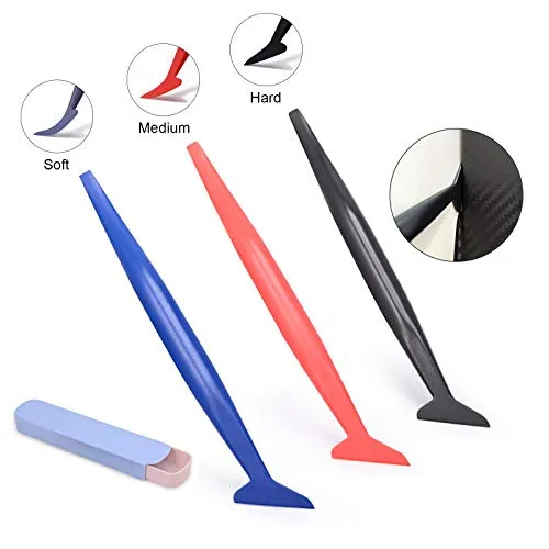 Vinyl Wrap Tool Kit with 5M Knife Tape, Window Tint Tool Kit, Felt Squeegee, Micro Squeegee, Wrap Magnets Holders, Gloves, Safety Cutter, Utility Knife, Plastic Razor Blades Vinyl Application