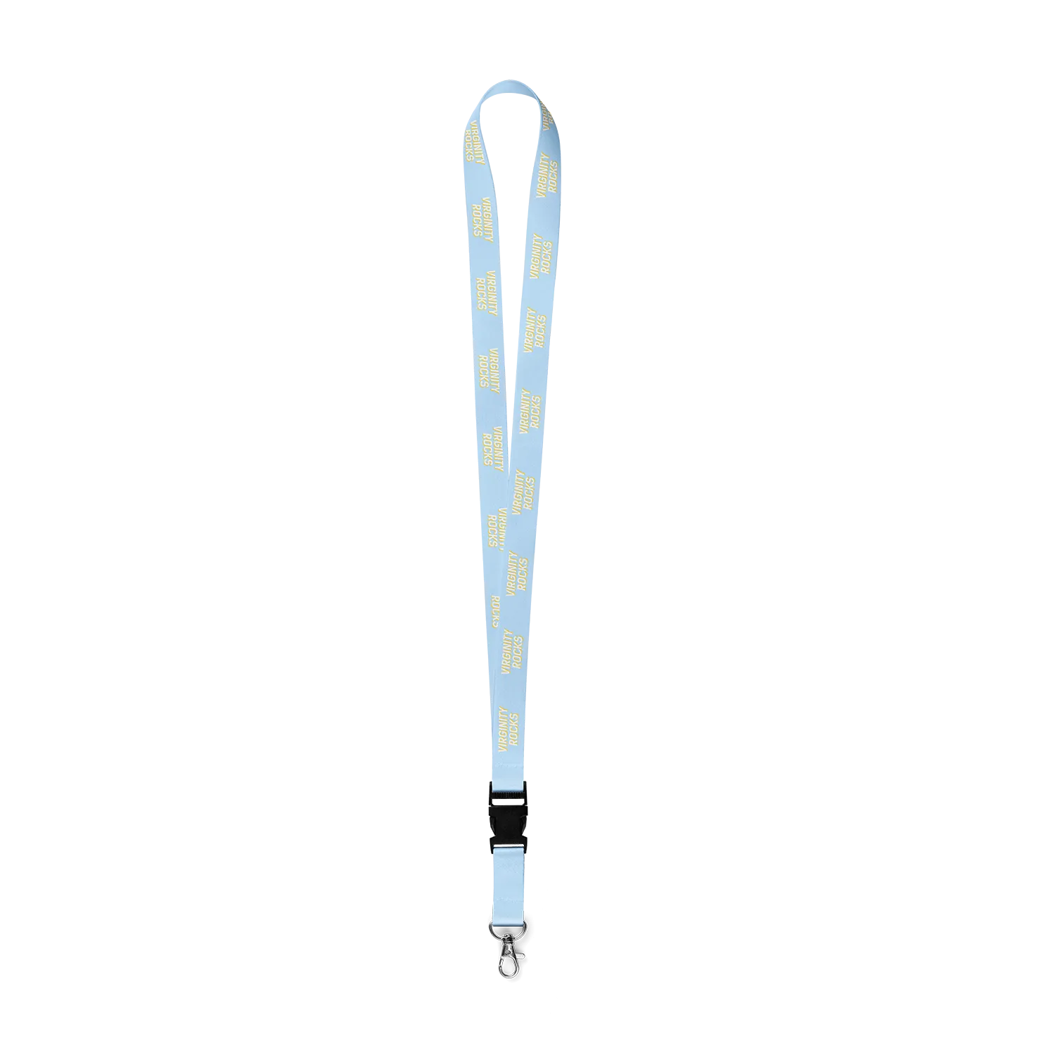 Virginity Rocks Light Blue Lanyard