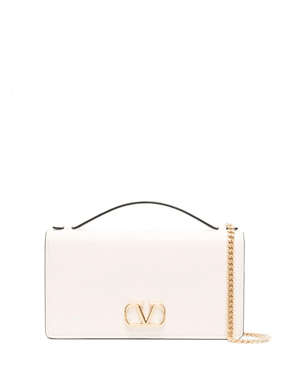Vlogo signature leather wallet on chain